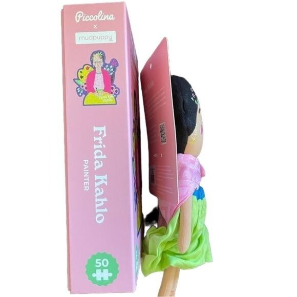 Mudpuppy Piccolina Frida Kahlo Painter 50 Pc Puzzle Plush Doll Set New Gift - Picture 4 of 5